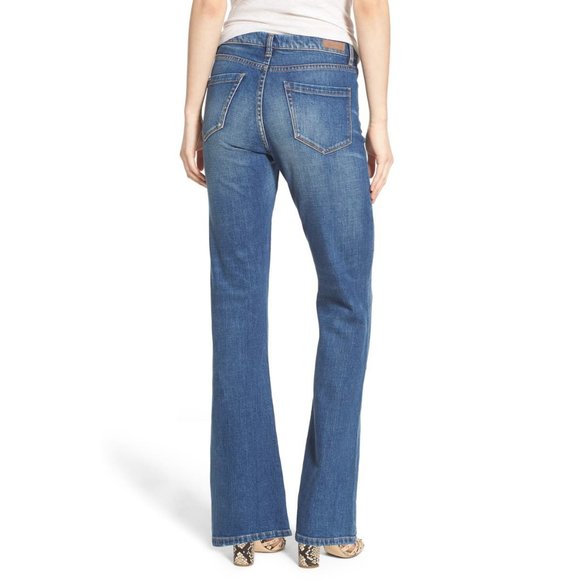 NWT TALL Blank NYC Dark Wash High-Rise Flares - Picture 4 of 11